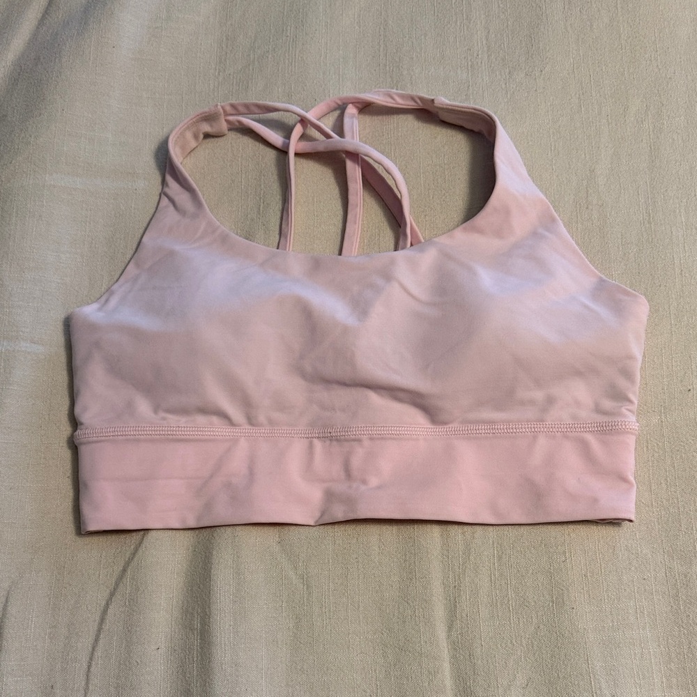 Lululemon Energy Longline Bra, Strawberry Milkshake, Size 8